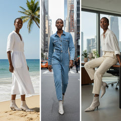 Tuhoomall Fashion Ankle Boots for Women, Comfortable Pointed Toe, Cat Heel with Hardware Buckles, Ideal for Parties and Daily Wear, Casual All-Season Style