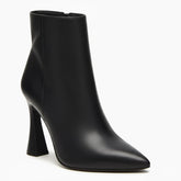 Tuhoomall Stylish Women's Ankle Boots, Pointed Toe, Chunky Heel, Zipper Closure, All-Season Versatile Footwear Tuhoomall