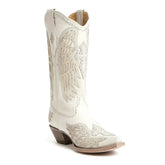 Tuhoomall Western Cowgirl Boots for Women, Chunky Heel Slip-on Mid Calf Boot, Snip-toe Design with Studs and Glitter for Outdoor Performance Tuhoomall