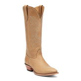 Tuhoomall Western Embroidered Mid Calf Boots with Chunky Heel for Vintage Casual Style
