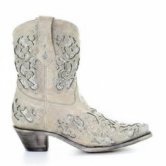 Tuhoomall Colorful Plaid Short Ankle Boots for Women, Chunky 5cm Heel, Slip-On Design, Stylish Sparkling Embellishments, All-Season Comfort