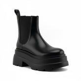 Tuhoomall Fashion Casual Waterproof Ankle Boots with Thick Sole, Round Toe, Easy Slip-On Design for Daily Office Wear