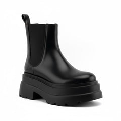 Tuhoomall Fashion Casual Waterproof Ankle Boots with Thick Sole, Round Toe, Easy Slip-On Design for Daily Office Wear Tuhoomall