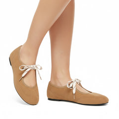Tuhoomall Comfortable Casual Flat Shoes for Work and Everyday Wear - Low Top Round Toe Design with Rubber Sole in Solid Color