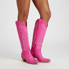 Tuhoomall Western Cowgirl Boots for Women, Chunky Heel, Zipper Closure, Stylish Embroidered, Mid-Calf Design for Casual and Fashionable Looks Tuhoomall