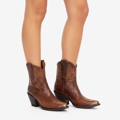 Tuhoomall Western Cowboy Ankle Boots for Women, Vintage Floral Embroidered High Ankle Heeled Booties, Casual Retro Fashion, Easy Slip-On Design