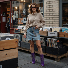 Tuhoomall Stylish Ankle Boots for Women - Chic Party Performance Footwear with Unique Chain and Tassel Accents