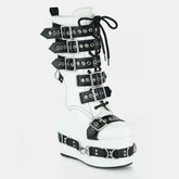 Tuhoomall Waterproof Ankle Boots for Women, Comfortable Wedge Heel, Stylish Rain & Snow Footwear with Adjustable Buckle and Zipper Closure, Perfect for Outdoor Activities