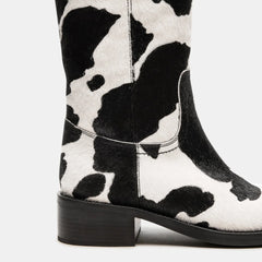 Tuhoomall Fashionable Floral Ankle Boots For Parties - Low Heel, Round Toe, Easy Slip-On Design, Ideal For All-Day Wear In Spring, Autumn, And Winter