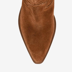 Tuhoomall Western Style Floral Embroidered Mid-Calf Boots for Women | Casual Outdoor Fashion with Sturdy Rubber Sole