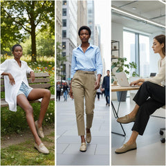 Tuhoomall Comfortable Flat Loafers for Women, Classic Design with Metal Buckle, Perfect for Office, Casual and Everyday Wear