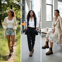 Tuhoomall Fashion Casual Waterproof Ankle Boots with Thick Sole, Round Toe, Easy Slip-On Design for Daily Office Wear