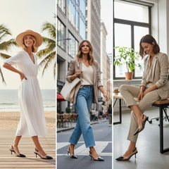 Tuhoomall High Heeled Sandals For Women, Fashion Pointed Toe Design, Mid Heel, Heart Pattern, Perfect For Stylish Outings, Comfortable Rubber Sole