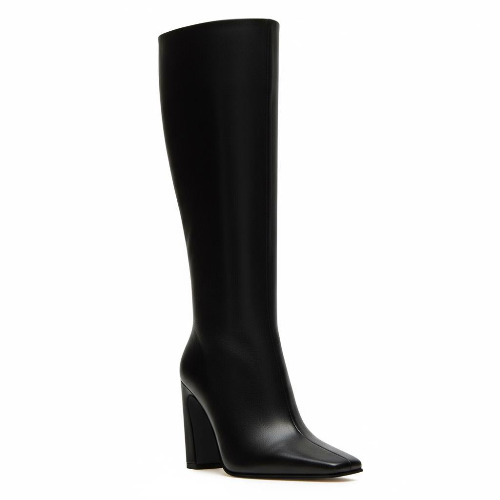 Tuhoomall Fashion Ankle Boots for Women, Comfortable Chunky Heel, Zipper Closure, Casual Daily Wear, Travel and Work Suitable, Classic Solid Color Tuhoomall