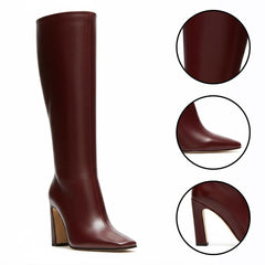 Tuhoomall Fashion Ankle Boots for Women, Comfortable Chunky Heel, Zipper Closure, Casual Daily Wear, Travel and Work Suitable, Classic Solid Color