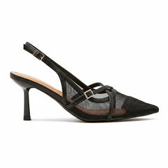 Tuhoomall Comfortable High Heel Pumps with Pointed Toe and Cat Heel, Stylish Mesh Design for Fashionable Everyday Wear Tuhoomall