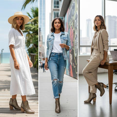 Tuhoomall Glitter Ankle Boots for Women, 3-Inch Chunky Heel, Shiny Pointed Toe, Perfect for Parties and Fashion Events