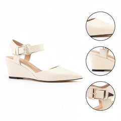 Tuhoomall Fashion High Heel Sandals for Women, Adjustable Buckle, Solid Color with Metal Accents, Stylish Casual and Office Wear