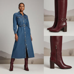 Tuhoomall Fashion Stiletto Ankle Boots for Women, Comfortable & Trendy with Zipper Closure, Ideal for Parties, Work & Casual Outings