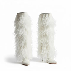 Tuhoomall Faux Suede Womens Fashion Booties With 4 Inch Heels, Zip Closure, Pointed Toe, Perfect For Parties And Performances