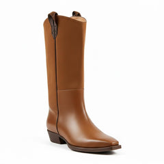 Tuhoomall Western Snip Toe Ankle Boots for Women, Classic All-Season Chunky Heel Rubber Sole, Easy Slip-On Design, Perfect for Casual and Office Wear