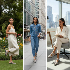 Tuhoomall Comfortable Low Heel Platform Shoes with Adjustable Metal Buckle for Casual and Office Use, Ideal for All-Season Wear