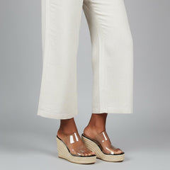 Tuhoomall Womens Wedge Sandals Summer Casual Slip-On Non-Slip Espadrille Style 12cm Platform