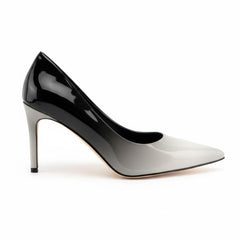 Tuhoomall Stylish High Heels for Parties and Dances, Gradient Design, Pointed Toe, 8cm Stiletto Heels, Slip-On, Rubber Sole, Synthetic Leather Lining Tuhoomall