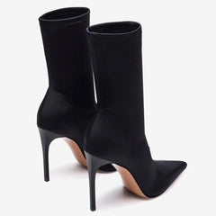 Tuhoomall Fashion Women's Ankle Boots, Stylish Pointed Toe Design, Chic High Stiletto Heels, All-Season Comfort, Easy Slip-On Closure