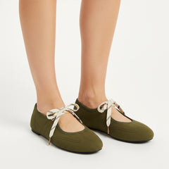 Tuhoomall Comfortable Casual Flat Shoes for Work and Everyday Wear - Low Top Round Toe Design with Rubber Sole in Solid Color