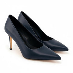 Tuhoomall Stylish High Heels for Parties and Dances, Gradient Design, Pointed Toe, 8cm Stiletto Heels, Slip-On, Rubber Sole, Synthetic Leather Lining