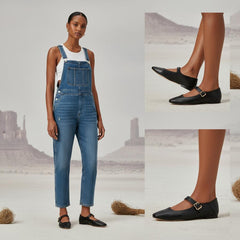 Tuhoomall Comfortable Flat Shoes For Women, Classic Office Style, Adjustable Buckle, Solid Color Design, Perfect For Spring And Summer