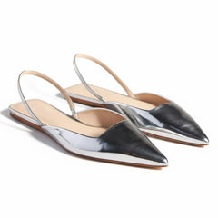Tuhoomall Comfort Flat Sandals for Women, Stylish Pointed-Toe Slip-On Design, Casual Daily Wear with Rubber Sole, Ideal for Office and Street Fashion Tuhoomall