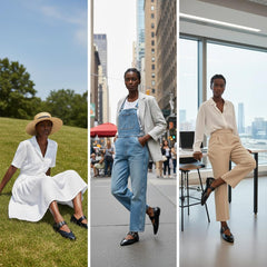 Tuhoomall Comfortable Flat Shoes with Adjustable Buckle, Casual Office Wear, Stylish Solid Color for Spring Summer