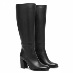 Tuhoomall Fashion Boots with Zipper Closure, Square Toe, Chunky Heel for Party, Office, Casual Wear - All Season Comfortable Style