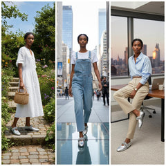 Tuhoomall Ballet Flats for Women, Round Toe, Adjustable Buckle, Casual Style, All-Day Comfort, Non-Slip Rubber Sole, Perfect for Parties and Performances