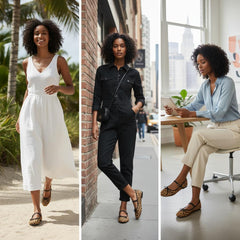 Tuhoomall Comfortable Rhinestone Ballet Flats for Women - Casual Blue Mesh Slip-On Shoes with Low Heel and Round Toe