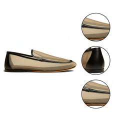 Tuhoomall Elegant Pointed Toe Flat Loafers for Formal Events, Parties, and Performances - Classic Rubber Sole with Transparent Color Design Tuhoomall
