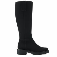 Tuhoomall Fashion Comfort Knee High Boots for Women - Low Heel Zipper Closure, Stylish for Office and Travel, Timeless Solid Color Design