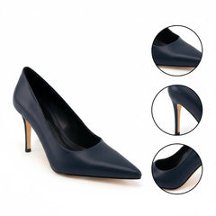 Tuhoomall Stylish High Heels for Parties and Dances, Gradient Design, Pointed Toe, 8cm Stiletto Heels, Slip-On, Rubber Sole, Synthetic Leather Lining