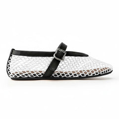 Tuhoomall Ballet Flats For Women, Adjustable Buckle, Elegant Pointed Toe, Comfortable Rubber Sole, Perfect For Parties And Performances