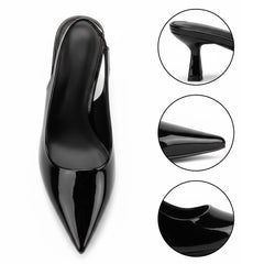 Tuhoomall Comfortable Kitten Heel Slip-On Shoes, Metallic Finish, Fashionable for Work and Travel, Made with Genuine Leather, Perfect for Spring and Summer