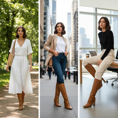 Tuhoomall Fashion Ankle Boots for Women, Comfortable Chunky Heel, Zipper Closure, Casual Daily Wear, Travel and Work Suitable, Classic Solid Color