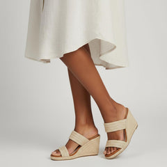 Tuhoomall Comfortable Platform Wedge Sandals for Women - 10.5cm Heel, Open-Toe Design, Fashionable Summer Style with PVC and Rubber Materials