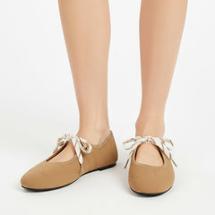 Tuhoomall Comfortable Casual Flat Shoes for Work and Everyday Wear - Low Top Round Toe Design with Rubber Sole in Solid Color