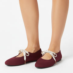 Tuhoomall Comfortable Casual Flat Shoes for Work and Everyday Wear - Low Top Round Toe Design with Rubber Sole in Solid Color