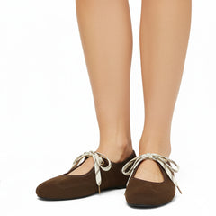 Tuhoomall Comfortable Casual Flat Shoes for Work and Everyday Wear - Low Top Round Toe Design with Rubber Sole in Solid Color