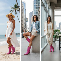 Tuhoomall Rhinestone Embellished Ankle Boots for Women, Chunky Heel 6.5 cm, Slip-On Pointed Toe Short Booties for Parties and Weddings