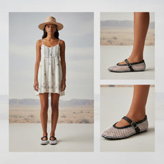 Tuhoomall Ballet Flats For Women, Adjustable Buckle, Elegant Pointed Toe, Comfortable Rubber Sole, Perfect For Parties And Performances