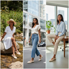 Tuhoomall Comfortable Flat Shoes For Women, Classic Office Style, Adjustable Buckle, Solid Color Design, Perfect For Spring And Summer